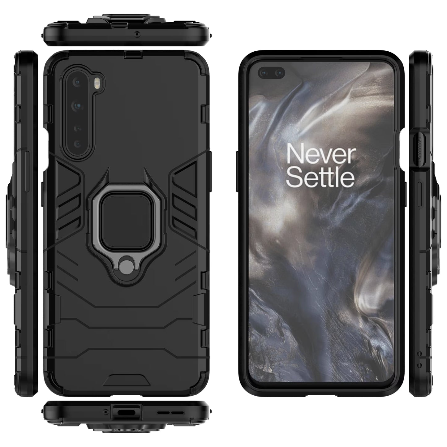 Case for Oneplus Nord Shockproof Metal Finger Ring Armor Cover Case for Oneplus Nord 5G One plus Z